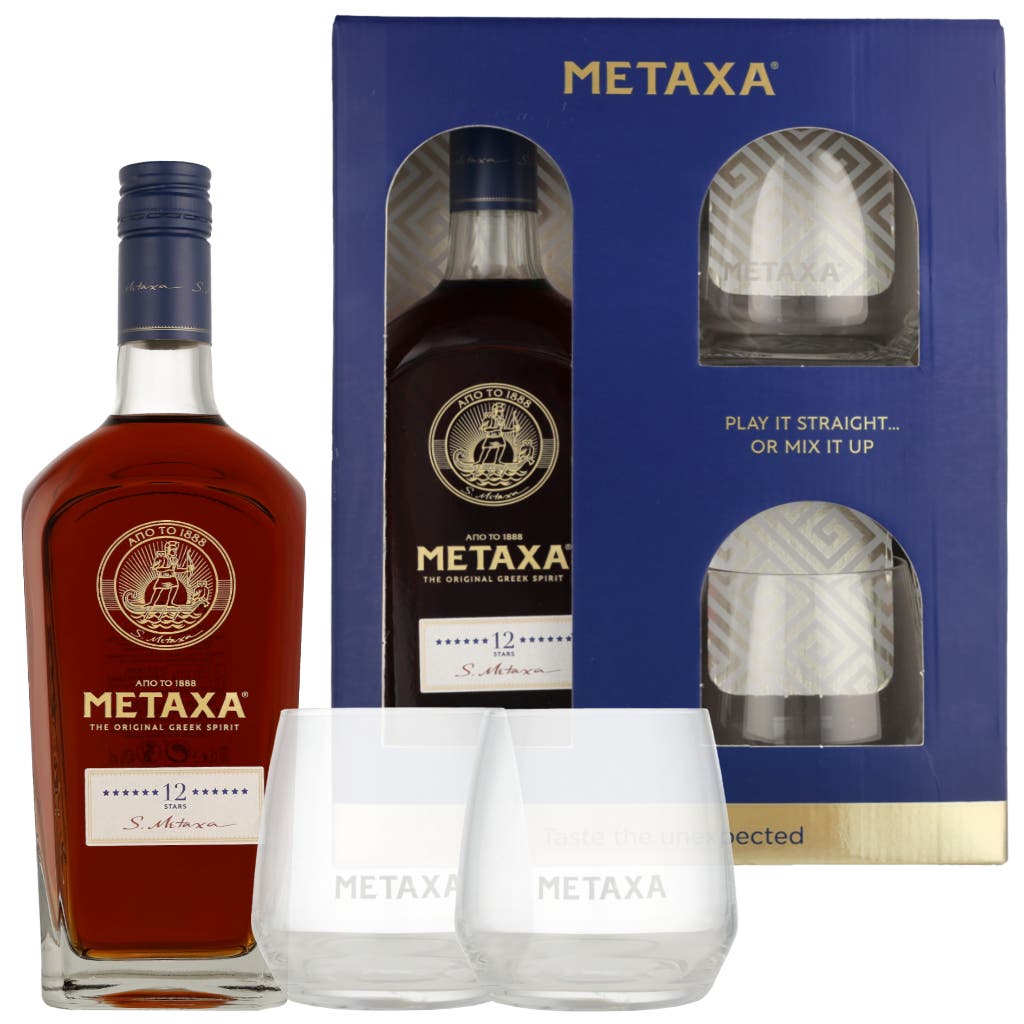 Metaxa 12* + 2 Glasses 70cl